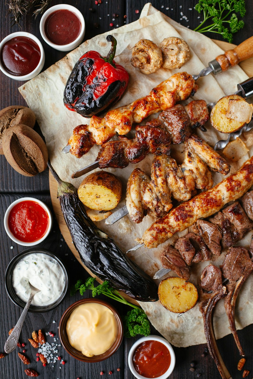 炭火のBBQ・串焼き